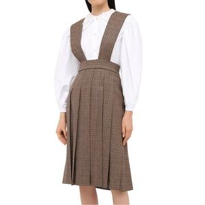 Miu Miu houndstooth overall skirt NWT
